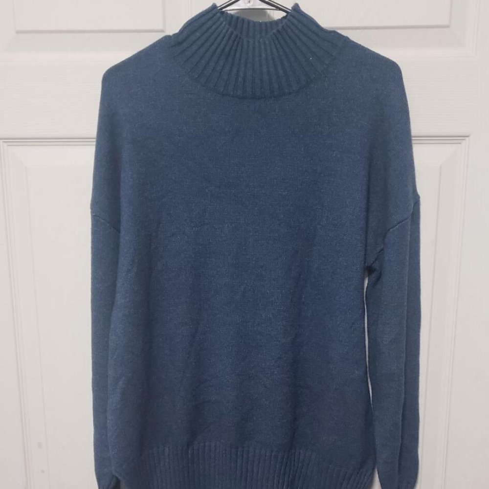 Women's Royal Blue Oversized Turtleneck Size M
